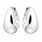 Creolen aus 925 Sterling Silber mit Scharnierverschluss Tropfenform für Damen