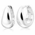Creolen aus 925 Sterling Silber mit Scharnierverschluss Tropfenform für Damen