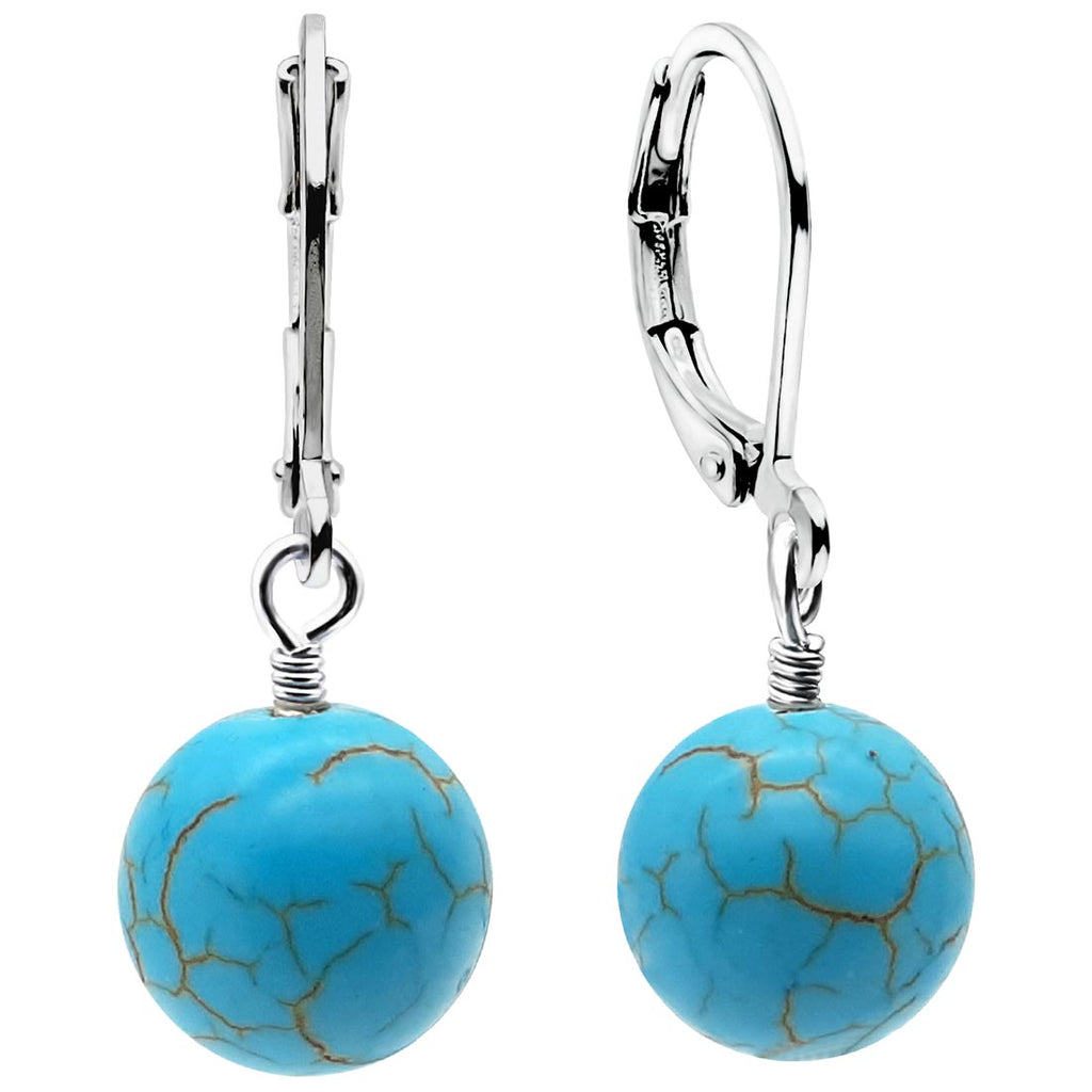 Türkis Brisur Ohrringe 925 Silber – Eleganter Schutz- & Glücksbringer für Damen | WILLYS JEWELLERY