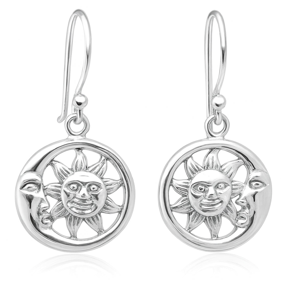 Sonnen Ohrringe 925 Sterling Silber – filigrane Ohrhänger mit Sonnensymbol für strahlende Damen | WILLYS JEWELLERY