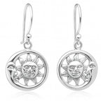 Sonnen Ohrringe 925 Sterling Silber – filigrane Ohrhänger mit Sonnensymbol für strahlende Damen | WILLYS JEWELLERY
