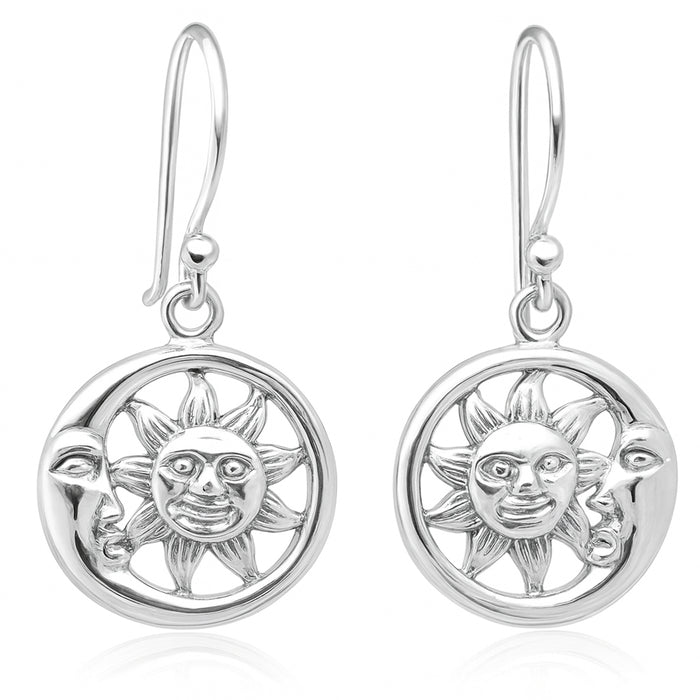Sonnen Ohrringe 925 Sterling Silber – filigrane Ohrhänger mit Sonnensymbol für strahlende Damen | WILLYS JEWELLERY