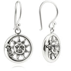 Sonnen Ohrringe 925 Sterling Silber – filigrane Ohrhänger mit Sonnensymbol für strahlende Damen | WILLYS JEWELLERY
