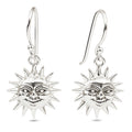 Sonnen Ohrringe 925 Sterling Silber – Filigrane Ohrhänger mit Sonnensymbol, 27 mm, zeitlos & elegant | WILLYS JEWELLERY