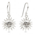 Sonnen Ohrringe 925 Sterling Silber – Filigrane Ohrhänger mit Sonnensymbol, 27 mm, zeitlos & elegant | WILLYS JEWELLERY