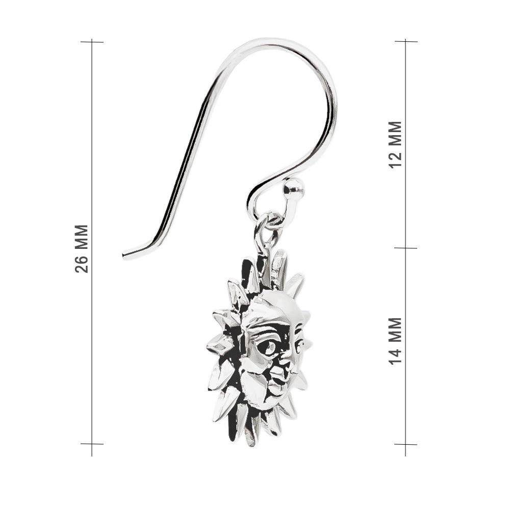 Sonnen Ohrringe 925 Sterling Silber – Filigrane Ohrhänger mit Sonnensymbol, 27 mm, zeitlos & elegant | WILLYS JEWELLERY