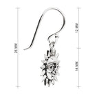 Sonnen Ohrringe 925 Sterling Silber – Filigrane Ohrhänger mit Sonnensymbol, 27 mm, zeitlos & elegant | WILLYS JEWELLERY