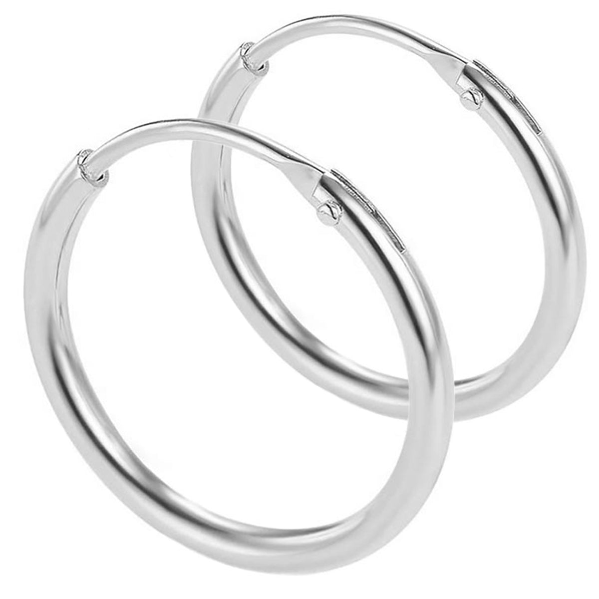 Kleine Creolen oder Ohrringe aus 925er Silber für Damen und Girls Dick 1.5 MM | WILLYS JEWELLERY