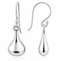 Tropfen Ohrringe 925 Sterling Silber – Ohrhänger Hängeohrringe Damen, 15 × 9 mm, elegant poliert, klassisches Design