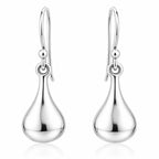 Tropfen Ohrringe 925 Sterling Silber – Ohrhänger Hängeohrringe Damen, 15 × 9 mm, elegant poliert, klassisches Design