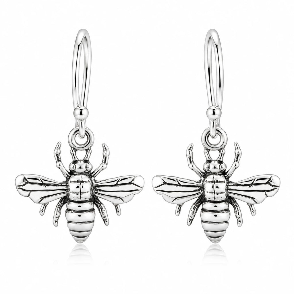 Bienen Ohrringe aus 925 Sterling Silber detailreiche Ohrhänger für Damen mit Bienenmotiv
