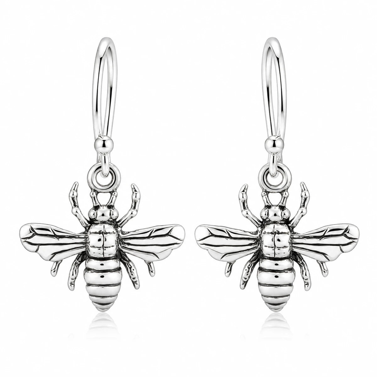Bienen Ohrringe aus 925 Sterling Silber detailreiche Ohrhänger für Damen mit Bienenmotiv