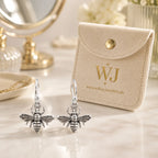 Bienen Ohrringe aus 925 Sterling Silber detailreiche Ohrhänger für Damen mit Bienenmotiv