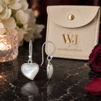Herz Ohrringe aus 925 Sterling Silber mit Perlmutt Ohrhänger für Damen romantischer Schmuck