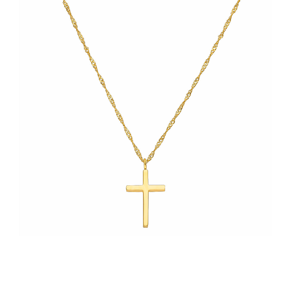 18 Karat vergoldete Faith-Halskette mit kubischem Zirkonia-Stein