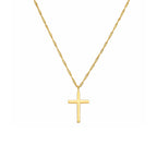 18 Karat vergoldete Faith-Halskette mit kubischem Zirkonia-Stein