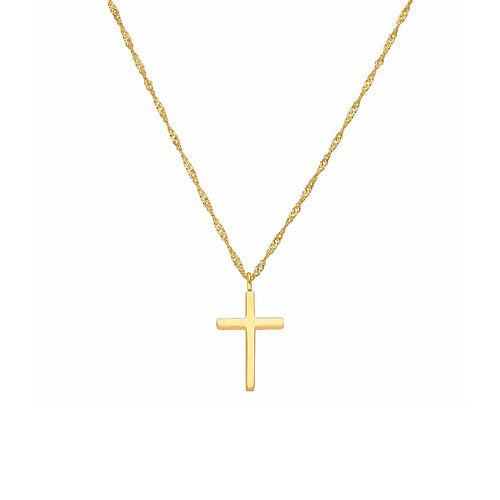 18 Karat vergoldete Faith-Halskette mit kubischem Zirkonia-Stein