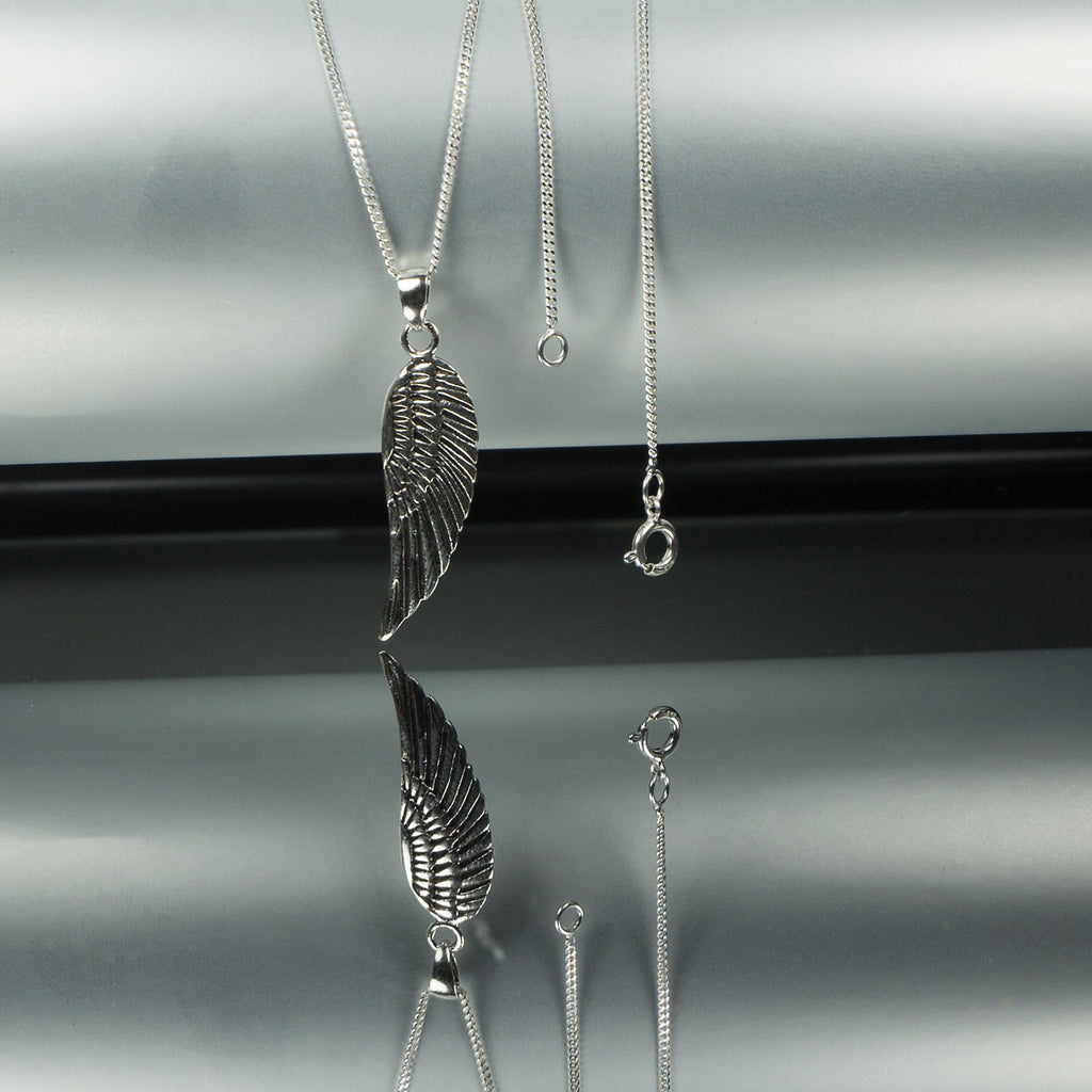 Engelsflügel-Halskette aus Sterlingsilber für alltägliche Eleganz