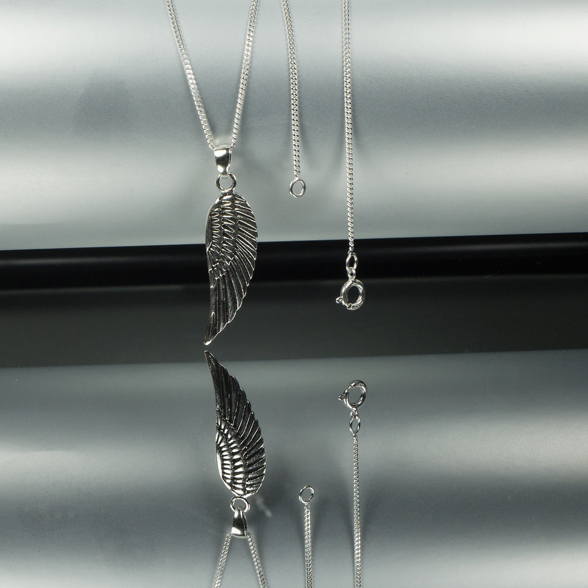 Engelsflügel-Halskette aus Sterlingsilber für alltägliche Eleganz