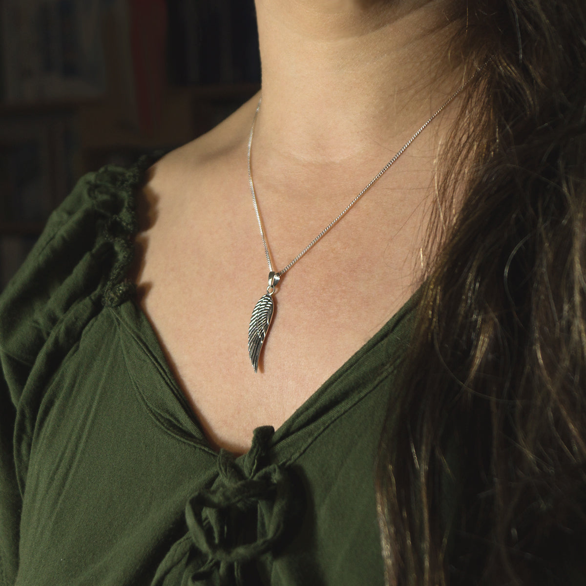 Engelsflügel-Halskette aus Sterlingsilber für alltägliche Eleganz
