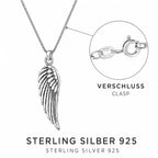 Engelsflügel-Halskette aus Sterlingsilber für alltägliche Eleganz