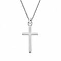 Basic-Halskette aus 925er Silber mit poliertem Kreuz