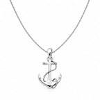 Anker Halskette Damen 925 Sterling Silber – Maritimer Anhänger mit Kette 45–55 cm