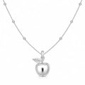 Apfel Halskette Damen aus 925 Sterling Silber – Apfel Anhänger mit Silberkette