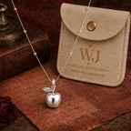 Apfel Halskette Damen aus 925 Sterling Silber – Apfel Anhänger mit Silberkette
