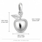 Apfel Halskette Damen aus 925 Sterling Silber – Apfel Anhänger mit Silberkette