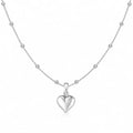 Herz Halskette Damen aus 925 Sterling Silber – Herzanhänger mit Kugelkette