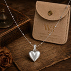 Herz Halskette Damen aus 925 Sterling Silber – Herzanhänger mit Kugelkette