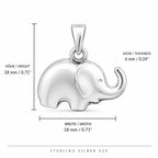 Elefanten Halskette aus 925 Sterling Silber mit Anhänger für Damen als Geschenk