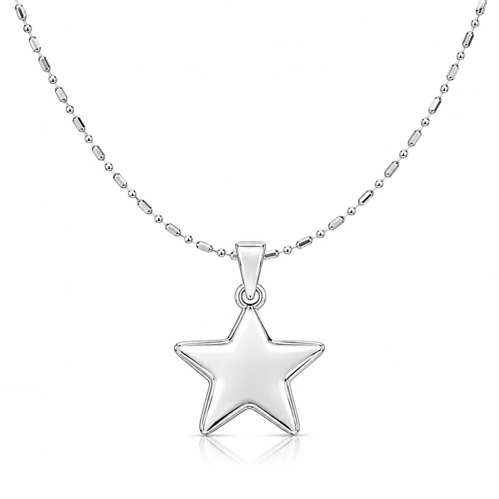 Stern Halskette aus 925 Sterling Silber mit Anhänger für Damen als Geschenk