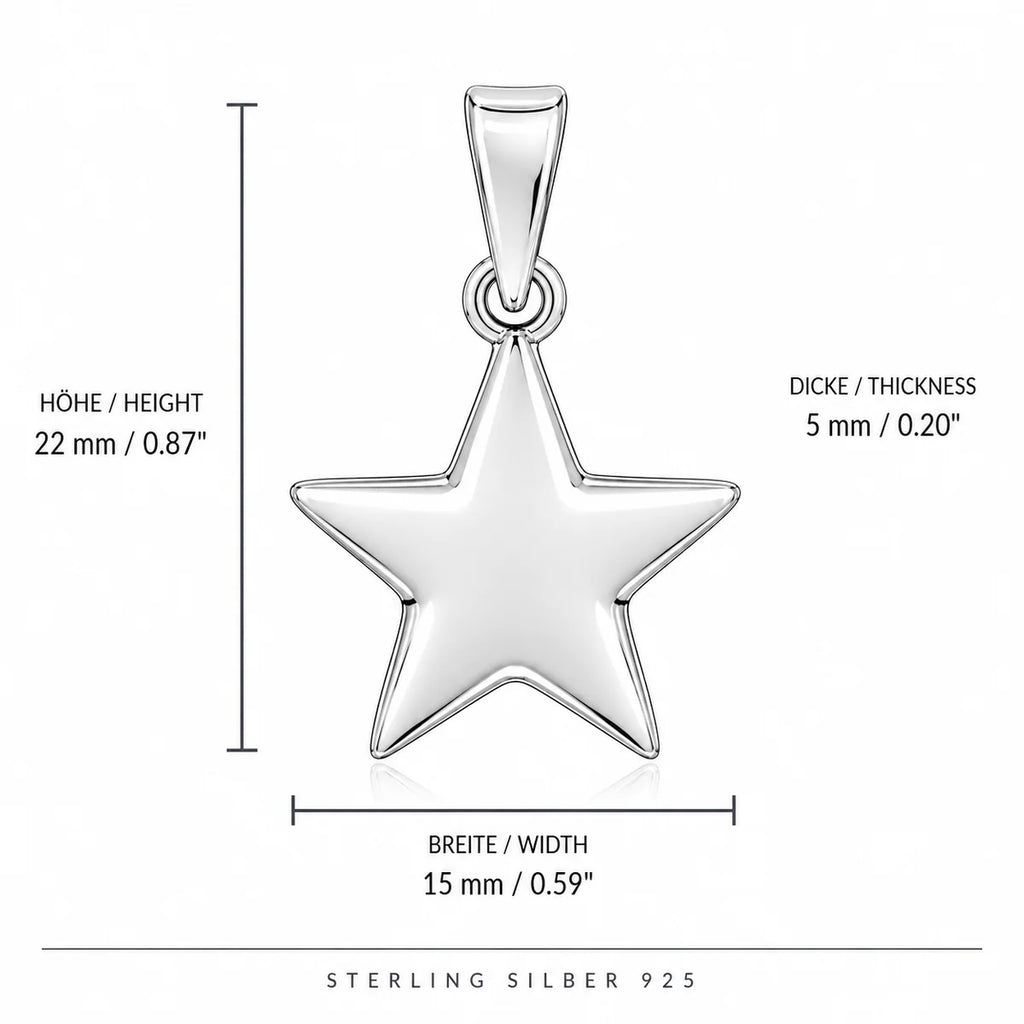 Stern Halskette aus 925 Sterling Silber mit Anhänger für Damen als Geschenk