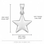 Stern Halskette aus 925 Sterling Silber mit Anhänger für Damen als Geschenk