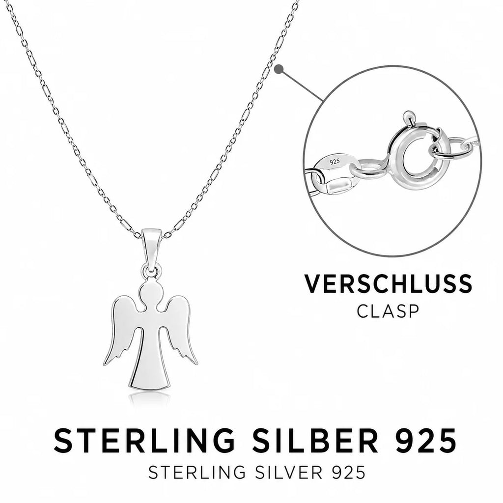 Engel Halskette aus 925 Sterling Silber für Damen Schutzengel Schmuck als Geschenk