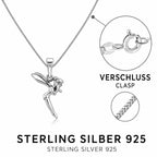 Elfen Halskette aus 925 Sterling Silber mit Feen Anhänger für Damen als Geschenk