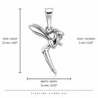 Elfen Halskette aus 925 Sterling Silber mit Feen Anhänger für Damen als Geschenk