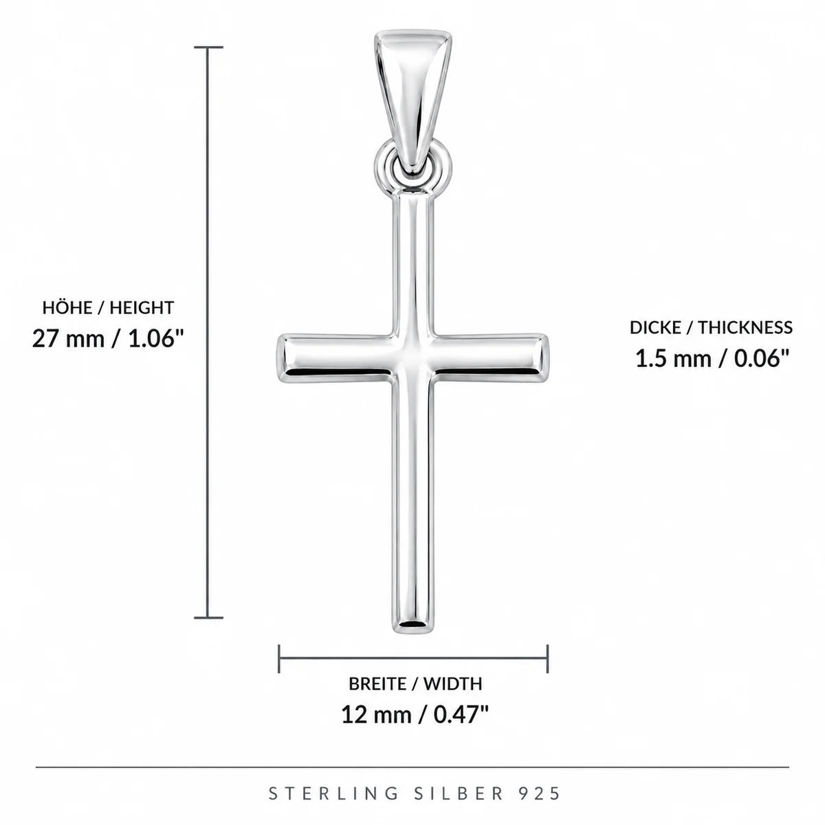 Ein Kreuzanhänger aus 925er Silber | WILLYS JEWELLERY