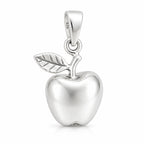 Damen Anhänger Apfel 925 Sterling Silber – zeitloser Glücksbringer mit Anlaufschutz