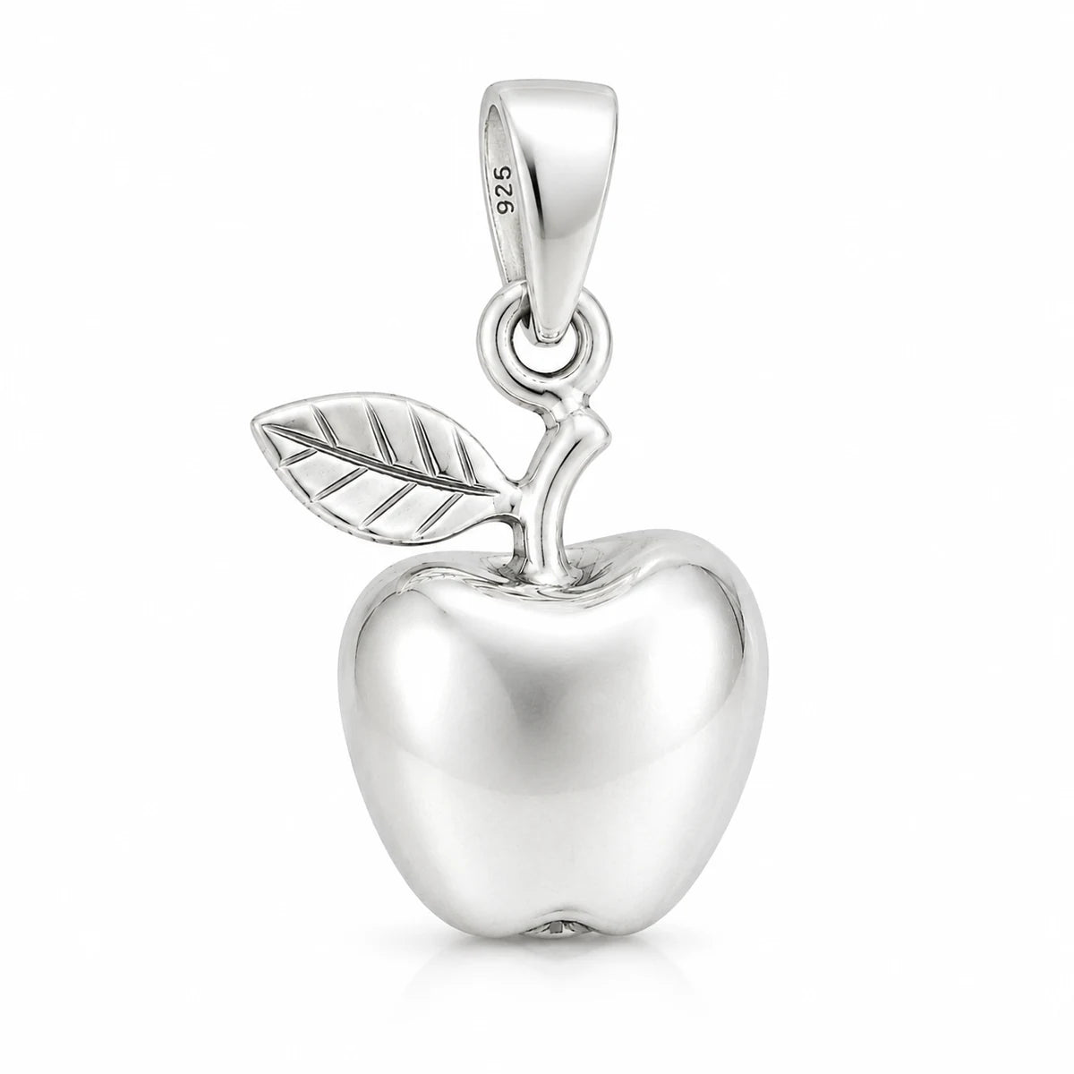 Damen Anhänger Apfel 925 Sterling Silber – zeitloser Glücksbringer mit Anlaufschutz