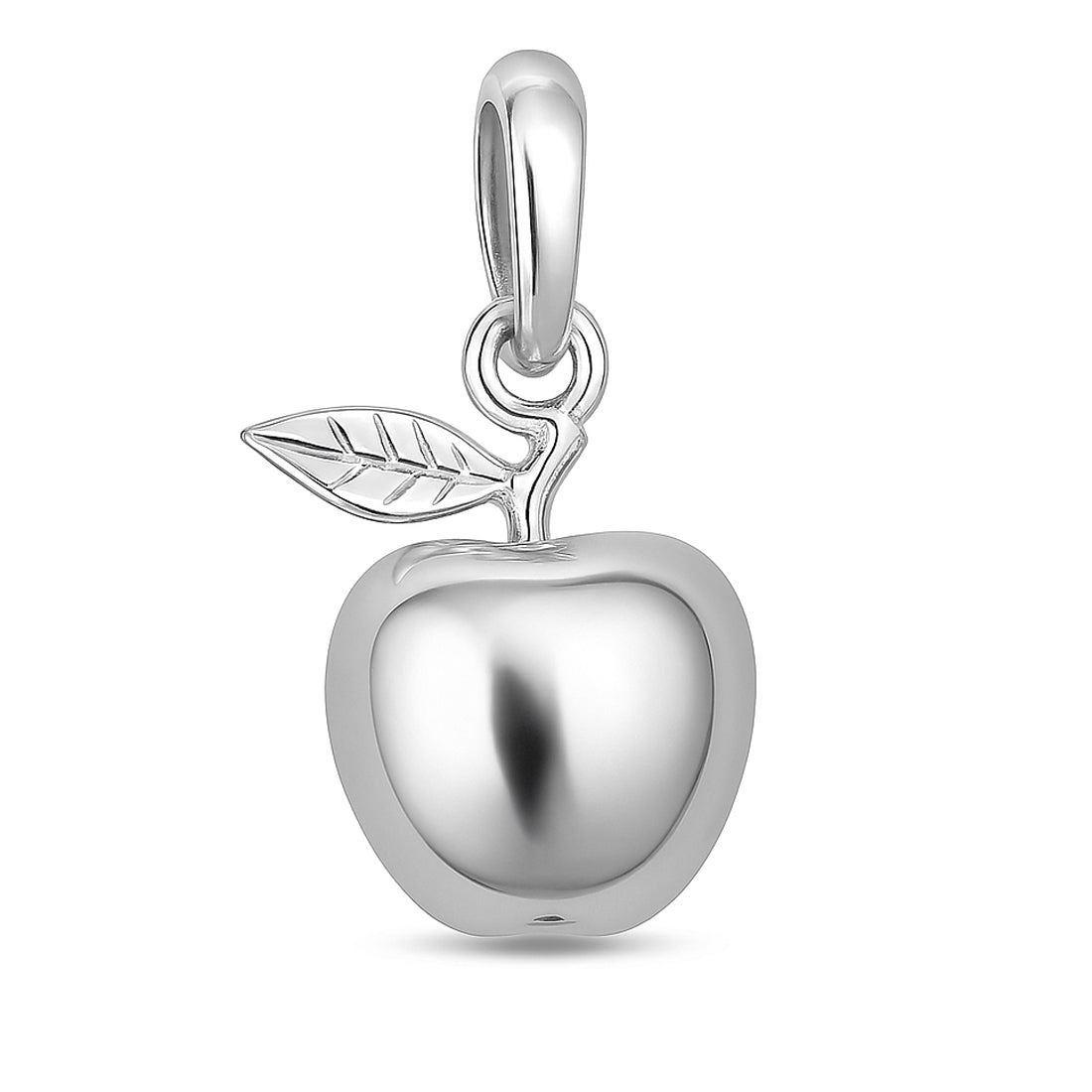Damen Anhänger Apfel 925 Sterling Silber – zeitloser Glücksbringer mit Anlaufschutz