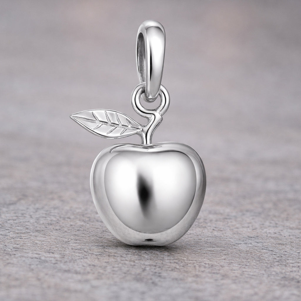 Damen Anhänger Apfel 925 Sterling Silber – zeitloser Glücksbringer mit Anlaufschutz