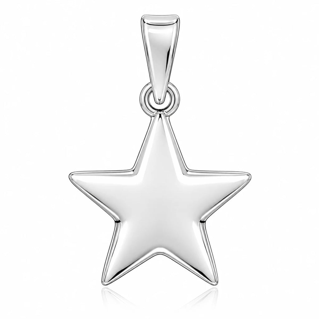 Stern Anhänger aus 925 Sterling Silber für Damen klassischer Schmuck als Geschenk