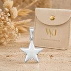 Stern Anhänger aus 925 Sterling Silber für Damen klassischer Schmuck als Geschenk