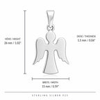 Engel Anhänger aus 925 Sterling Silber für Damen Schutzengel Schmuck als Geschenk