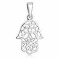 Hand der Fatima Anhänger aus 925 Sterling Silber Hamsa Schmuck für Damen als Geschenk