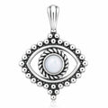 Auge Anhänger aus 925 Sterling Silber mit Perle für Damen Boho Schmuck als Geschenk