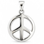 Peace-Zeichen Anhänger aus 925 Sterling Silber – Friedenssymbol, 25 mm